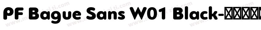 PF Bague Sans W01 Black字体转换